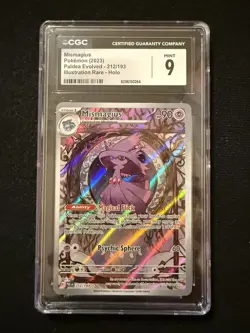 2023 Pokemon Paldea Evolved #212 Mismagius Illustration Rare CGC 9 MINT - Image 1