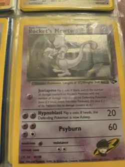 Pokemon Rocket's Mewtwo Holo WOTC Rare Vintage Card NM - Image 1