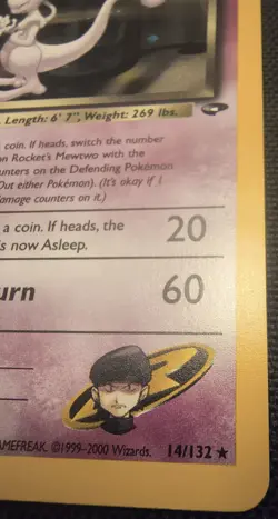Pokemon Rocket's Mewtwo Holo WOTC Rare Vintage Card NM - Image 4
