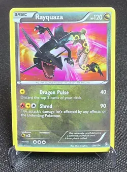 Pokemon Rayquaza Secret Rare 128/124 Dragons Exhalted Black And White - Image 1