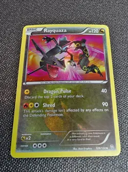 Pokemon Rayquaza Secret Rare 128/124 Dragons Exhalted Black And White - Image 2