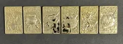 Pokemon 23K Gold Plated Trading Cards 1999 Burger King 6 Card Lot w/ Charizard - Image 1