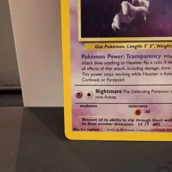 Pokemon TCG - Haunter 6/62 - Holo Unlimited - Fossil Unlimited [Lightly Played] - Image 5