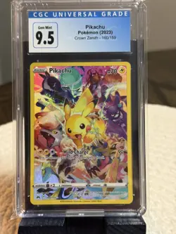 Pikachu Crown Zenith CGC 10 Gem Mint (Secret) 160/159 Holo 2023 Pokemon - Image 1