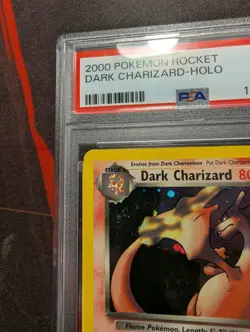 PSA 1.5 Dark Charizard Holo Swirl Team Rocket Unlimited #4/82 Pokemon Low POP - Image 2