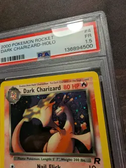 PSA 1.5 Dark Charizard Holo Swirl Team Rocket Unlimited #4/82 Pokemon Low POP - Image 3