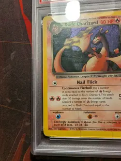 PSA 1.5 Dark Charizard Holo Swirl Team Rocket Unlimited #4/82 Pokemon Low POP - Image 4