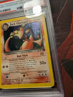 PSA 1.5 Dark Charizard Holo Swirl Team Rocket Unlimited #4/82 Pokemon Low POP - Image 5