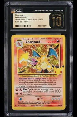 ‼Charizard Pokemon (2021) Celebrations - Classic Coll. -#4~GRADE 10 PRISTINE💨 - Image 1