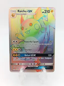 Raichu GX 75/73 Secret Rare Rainbow Shining Legends 2017 Pokemon PACK FRESH NM - Image 1