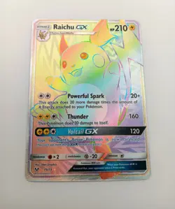 Raichu GX 75/73 Secret Rare Rainbow Shining Legends 2017 Pokemon PACK FRESH NM - Image 4