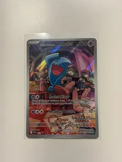 Pokemon Center Stamped Promo Destined Rivals Team Rocket’s Wobbuffet SVP 203 - Image 1