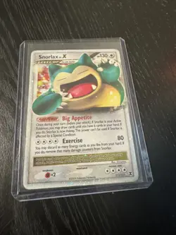 2009 POKEMON PLATINUM RISING RIVALS #111 SNORLAX LV. X HOLO RARE FOIL - Image 1
