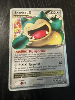 2009 POKEMON PLATINUM RISING RIVALS #111 SNORLAX LV. X HOLO RARE FOIL - Image 3