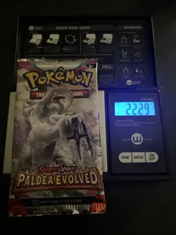 Heavy 22.29g Pokemon Sealed Paldea Evolved Booster Pack - Image 1