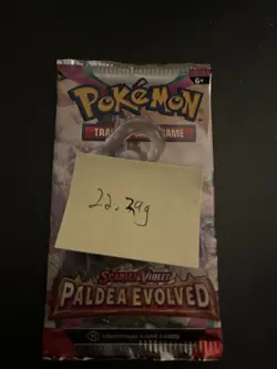 Heavy 22.29g Pokemon Sealed Paldea Evolved Booster Pack - Image 3