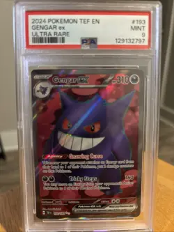 Pokemon TCG Gengar EX 193/162 SV05: Temporal Forces PSA 9 - Image 1
