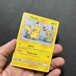 2019 Pokemon TCG Pikachu w/ Mimikyu SM162 Black Star Promo Holo Rare Sun & Moon - Image 2