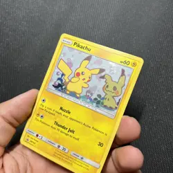 2019 Pokemon TCG Pikachu w/ Mimikyu SM162 Black Star Promo Holo Rare Sun & Moon - Image 5