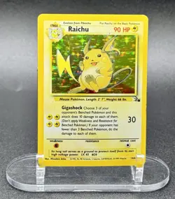 Raichu 14/62 Unlimited Pokemon Fossil Set 1999 Wotc Vintage Holo MP - Image 2