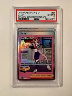 2025 Pokemon Prismatic Evolutions LACEY 175/131 SIR PSA 10 GEM MINT - Image 1