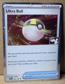 Pokemon TCG Ultra Ball 196/198 Play! Prize pack Series Cosmic Holo - Image 1