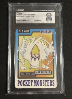 WORLD RECORD 💎 PIDGEY #16 1997 POKEMON CARDDASS GRAY BROTHERS GUINNESS CGC - Image 1