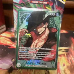 One Piece OP14 The Azure Sea’s Seven - Dracule Mihawk OP14-020 Leader Alt Art - Image 1