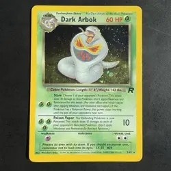 Pokemon Vintage Dark Arbok Holo Rare TCG Card 2/82 WotC - Image 1