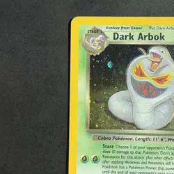 Pokemon Vintage Dark Arbok Holo Rare TCG Card 2/82 WotC - Image 2
