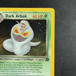 Pokemon Vintage Dark Arbok Holo Rare TCG Card 2/82 WotC - Image 3