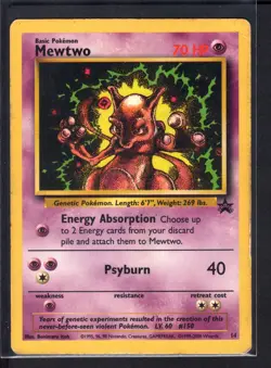 Mewtwo #14 Black Star Promo (HP) Pokemon Card WOTC 2000 - Image 1