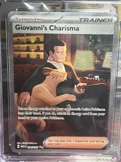 Pokemon TCG Giovanni's Charisma Full Art Trainer Card 207/165 SAR SV151 - Image 3