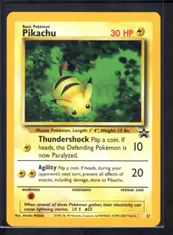 Pikachu #27 Black Star Promo (Mint/NM) Pokemon Card WOTC 2001 - Image 1