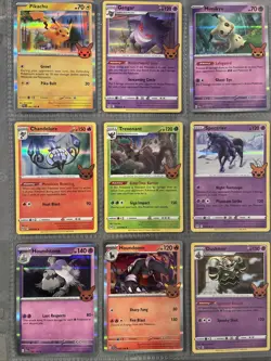 Pokemon Trick or Trade (9 Card Holo Lot) Pikachu Gengar Mimikyu - Image 1