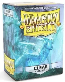Dragon Shield AT-11001 Dragon Shields Matte Card Sleeves - Clear (100 Count) 5706569110017 - Image 1