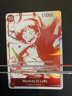 1x One Piece Card TCG Monkey D. Luffy Promo ST10-006 Treasure Campaign Pack NM - Image 1