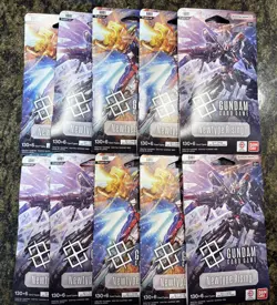 Gundam Card Game Newtype Rising Sleeved Booster Packs Lot of 10 Sealed GD01 - Image 1