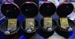 4 Pokemon Burger King Gold Plated Cards and Pokeballs - Image 1