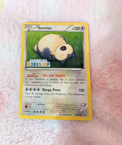 Pokemon Snorlax Card 80/106 Build-A-Bear Workshop Stamped - Image 1
