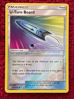 POKEMON U-TURN BOARD 211/236 REVERSE HOLOFOIL UNIFIED MINDS NM CARD - Image 1