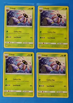 4x Lileep 10/236 Pokemon card SM Cosmic Eclipse uncommon NM - Image 1