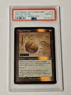 Magic MTG- Sigil Of Valor BRR #116 Serial 3/500 PSA 10 (POP 1 !!!) Brothers' War - Image 1