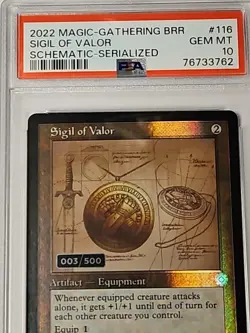 Magic MTG- Sigil Of Valor BRR #116 Serial 3/500 PSA 10 (POP 1 !!!) Brothers' War - Image 2