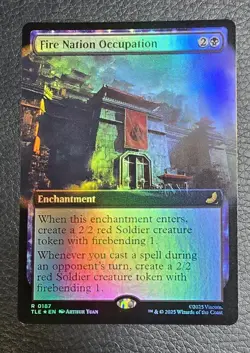 MTG Magic The Gathering Avatar Extended Art Foil Eternal Fire Nation Occupation - Image 1