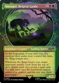 MTG SMEAGOL, HELPFUL GUIDE SURGE FOIL SHOWCASE The Lord of the Rings NM - Image 1