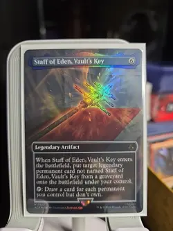 Staff of Eden, Vault's Key (Borderless) Universes Beyond: Assassin's Creed Foil - Image 1