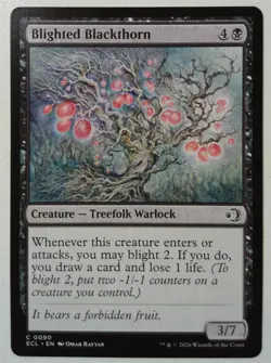 Blighted Blackthorn *PLAYSET* Magic MtG x4 Lorwyn Eclipsed - Image 1