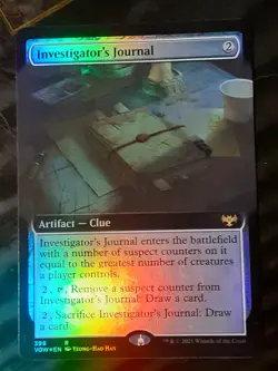 Investigator's Journal Extended Art FOIL , Innistrad CV, NM, MTG , FREE SHIPPING - Image 1