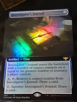 Investigator's Journal Extended Art FOIL , Innistrad CV, NM, MTG , FREE SHIPPING - Image 3